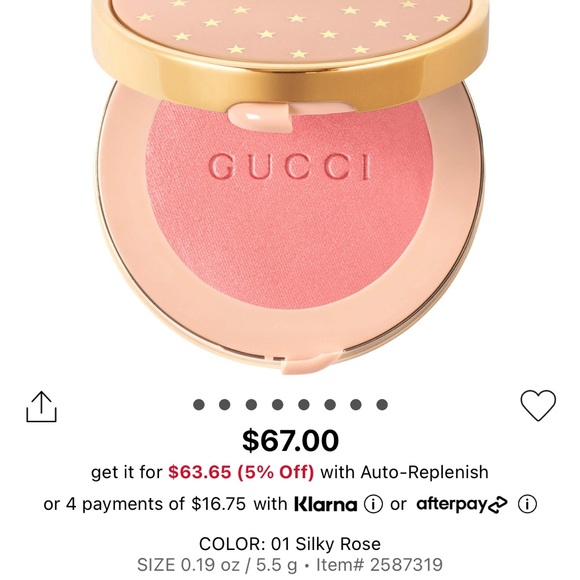 Gucci luminous matte beauty blush, 01 silky rose - Picture 8 of 10